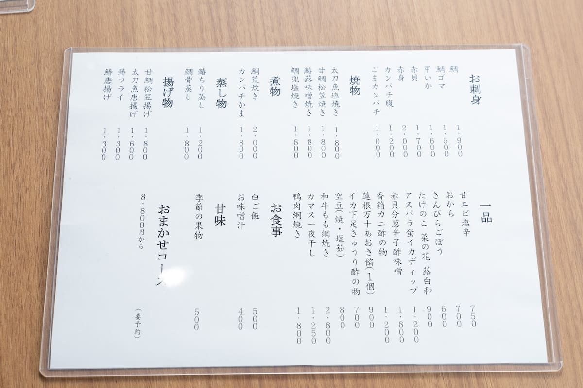 メニュー